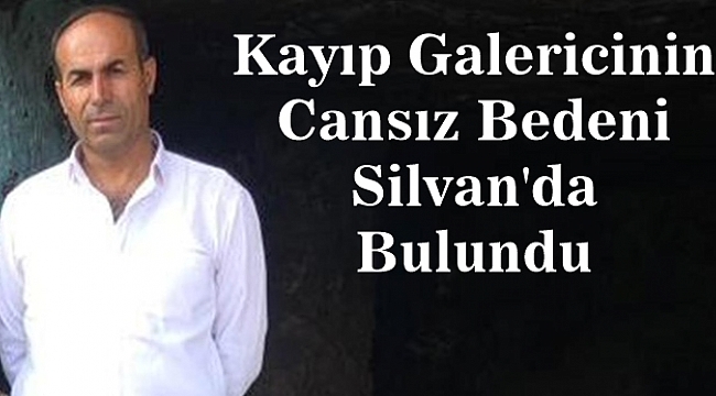 Kayıp Galericinin Cansız Bedeni Silvan'da Bulundu