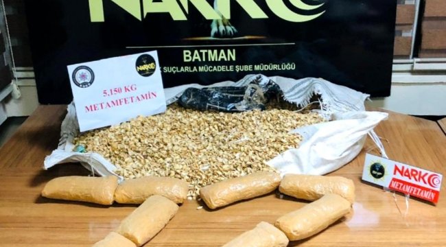 Batman'da 5 kilo metamfetamin ele geçirildi