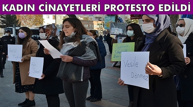 Kadın Cinayetleri Protesto Edildi