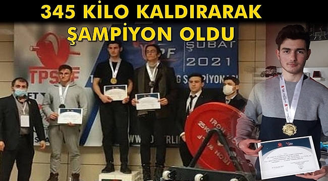 Batmanlı Genç 445 Kg Kaldırarak Türkiye Şampiyonu Oldu