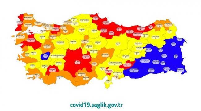 Koronavirüs risk haritası yayınlandı | İşte bu haftaki kırmızı, mavi, sarı ve turuncu iller