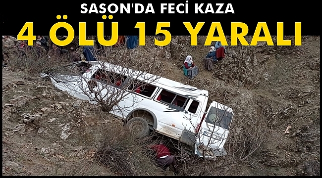 Sason'da Öğrenci Servisi Uçuruma Yuvarlandı