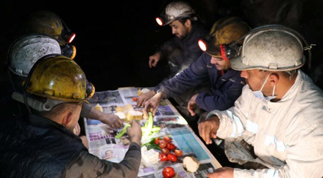 Zonguldak'ta yerin 250 metre altında ilk sahur