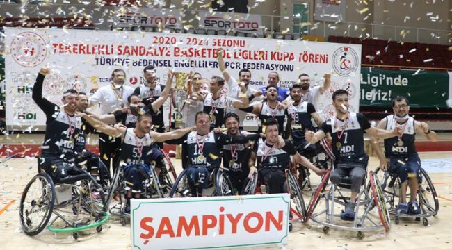 Tekerlekli Sandalye Basketbol Süper Ligi'nde şampiyon İzmir Büyükşehir Belediyespor oldu