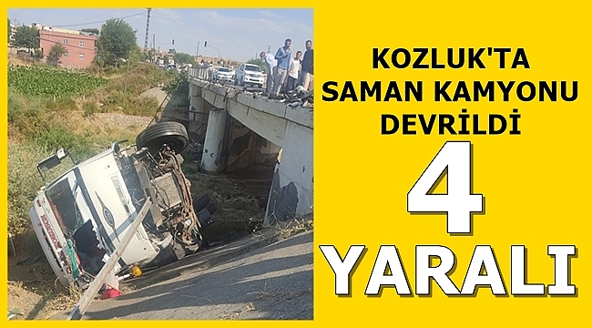 Kozluk'ta Saman Kamyonu Devrildi 4 Yaralı