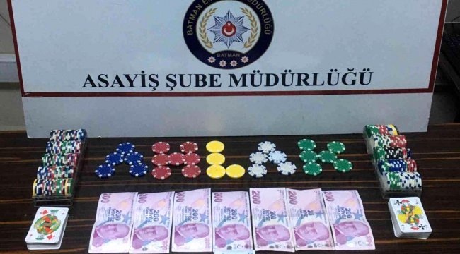 Batman'da kumar baskını: 10 kişiye 18 bin 190 lira para cezası