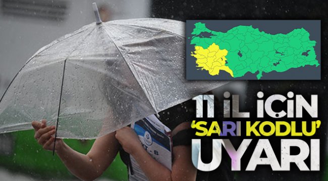 Meteoroloji uyardı! Sağanak yağış geliyor