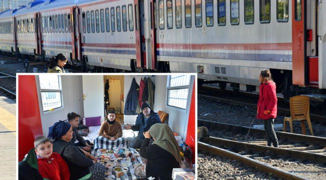 İskenderun'da 1500 depremzede vagonlarda