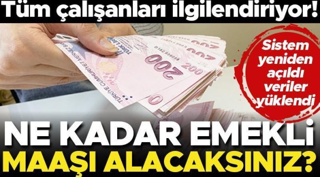 Son dakika... Tüm çalışanları ilgilendiriyor! Ne kadar emekli maaşı alacaksınız? 