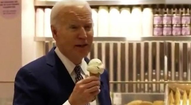 Tepki çeken görüntüler! Biden dondurma yerken açıkladı: 'İsrail, Ramazan ayında Gazze'deki eylemlerini durduracak!'