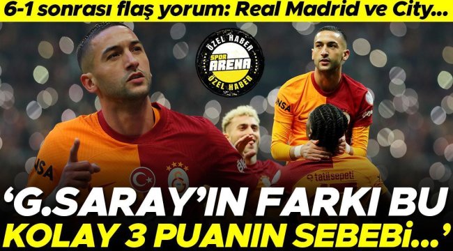 Galatasaray-Sivasspor maçı sonrası flaş yorum: '6-1'lik galibiyetin sebebi ve şampiyonluk yarışındaki fark...'