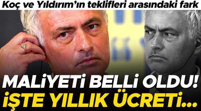 Jose Mourinho'nun Fenerbahçe'ye maliyeti belli oldu! KAP açıklaması geldi