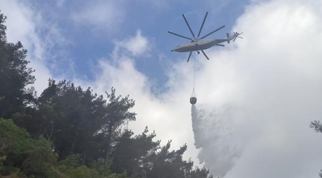 Hatay'da orman yangını: Havadan ve karadan müdahale ediliyor